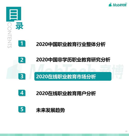 2020中國職業教育行業白皮書 非學歷型職業教育市場空間巨大，短期企業內部管理培訓嶄露頭角